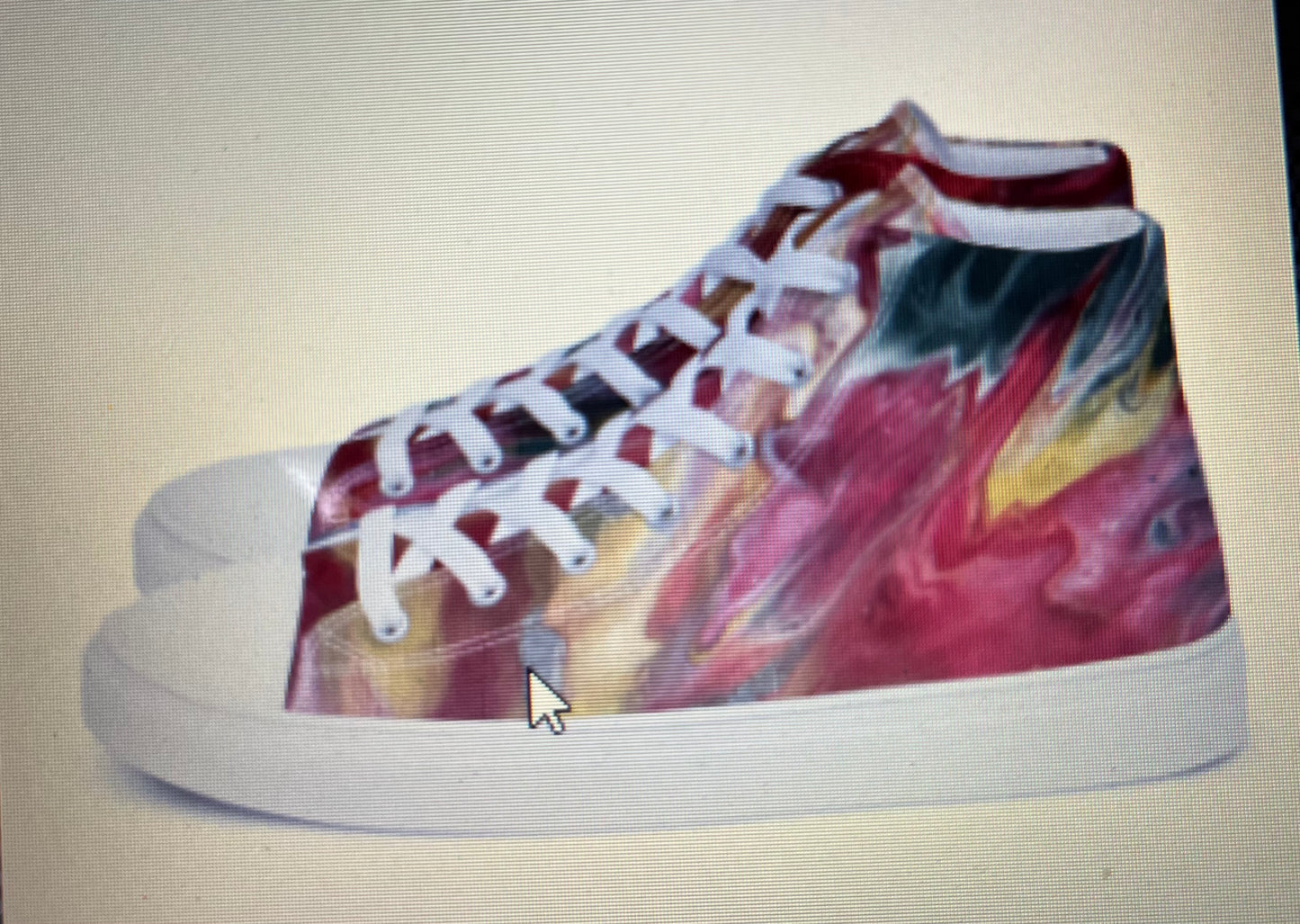 Woman's abstract Artist designed HIGH TOP canvas shoes